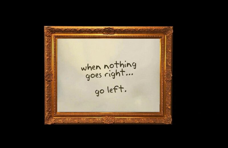 Framed Text on Black