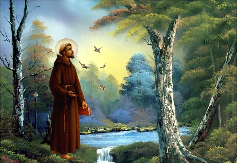 Franciscan Monk in Forest