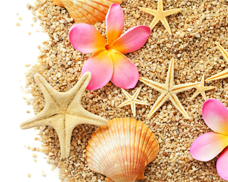 Frangipani Flowers on Sand