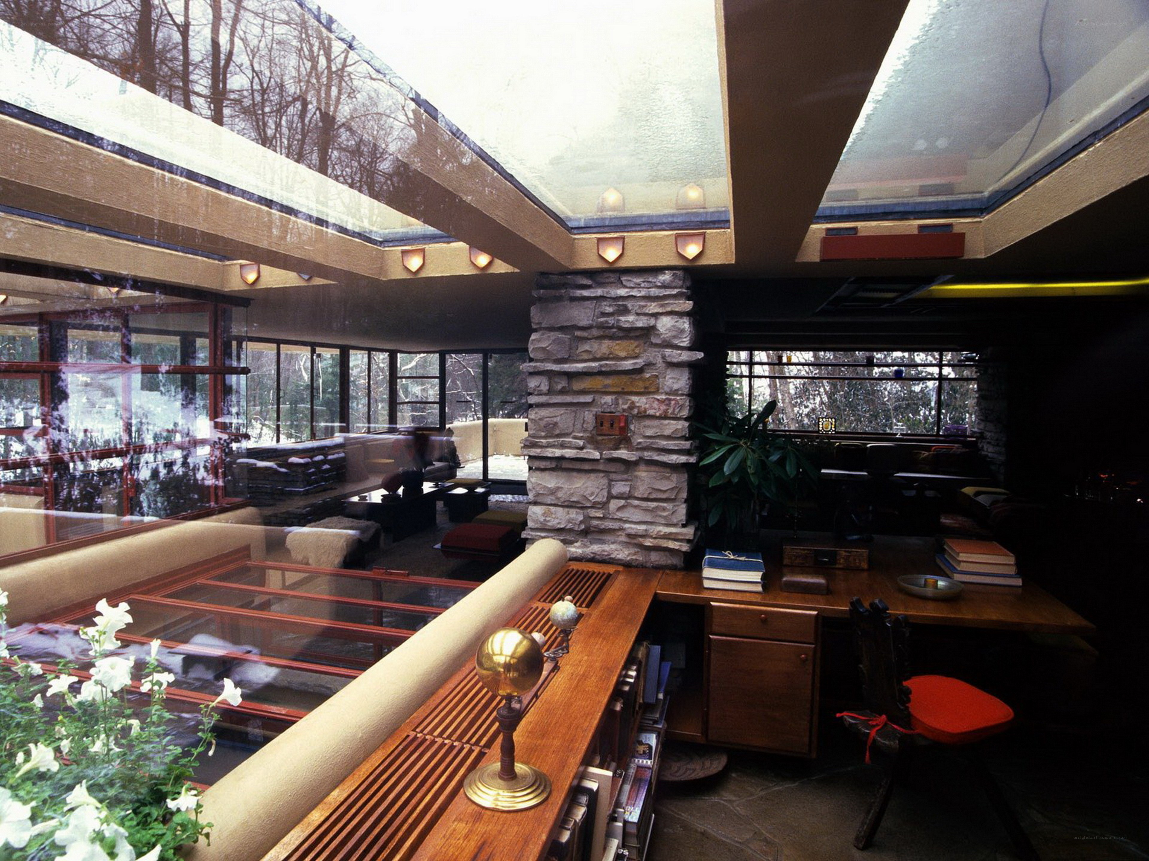 Frank Lloyd Wright's living room
