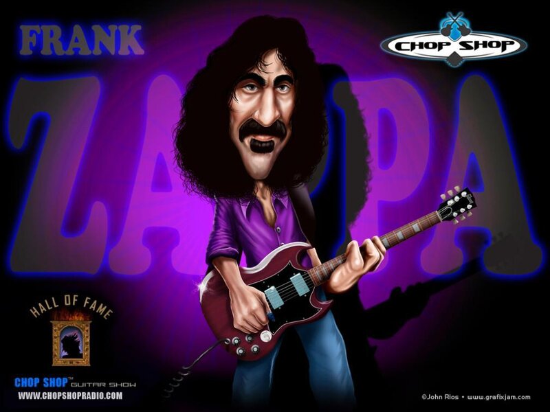 Frank Zappa caricature guitar