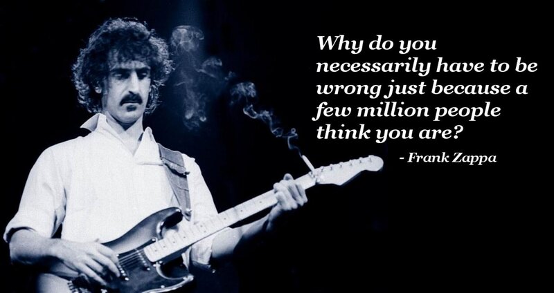 Frank Zappa quote with guitar