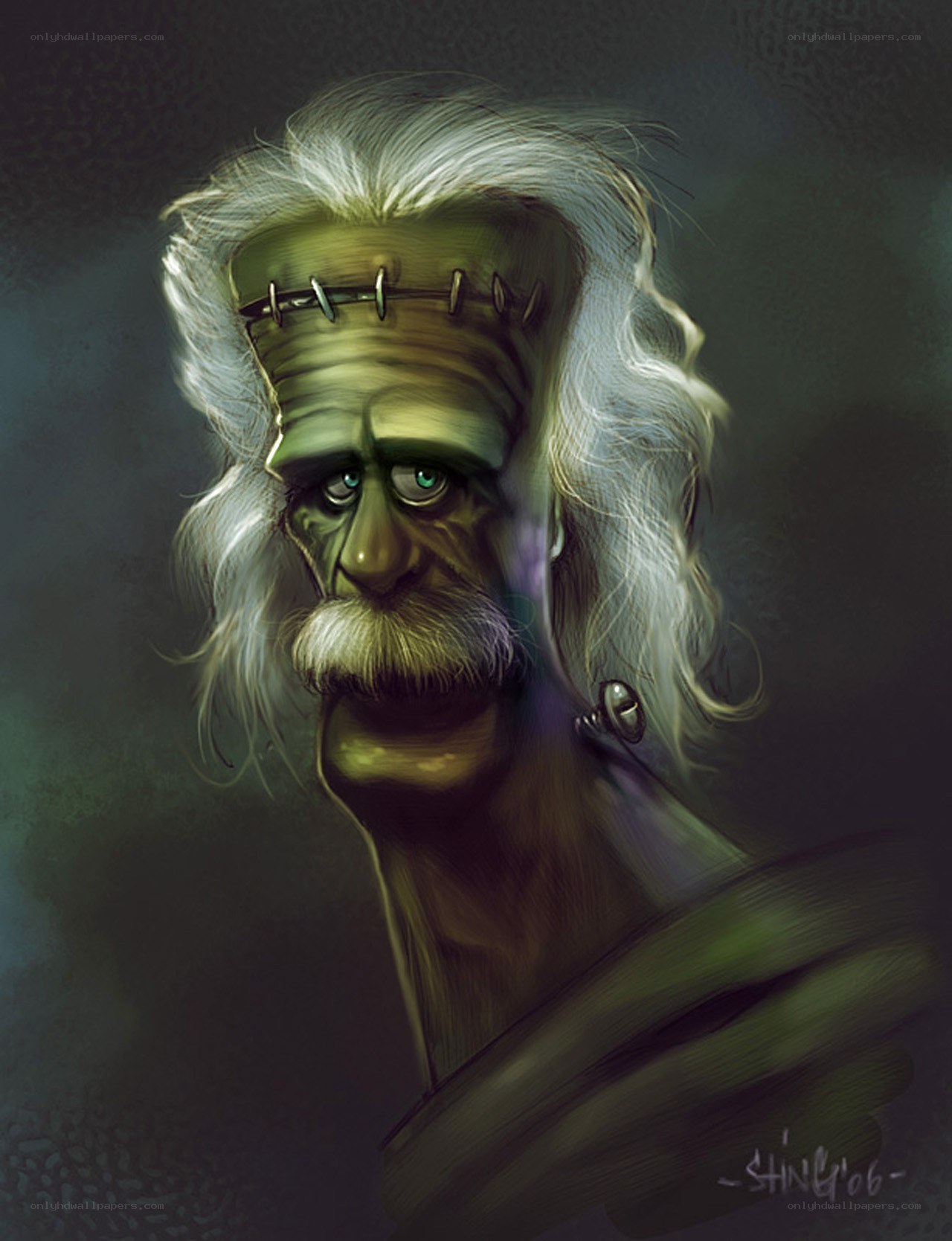 Frankenstein monster portrait