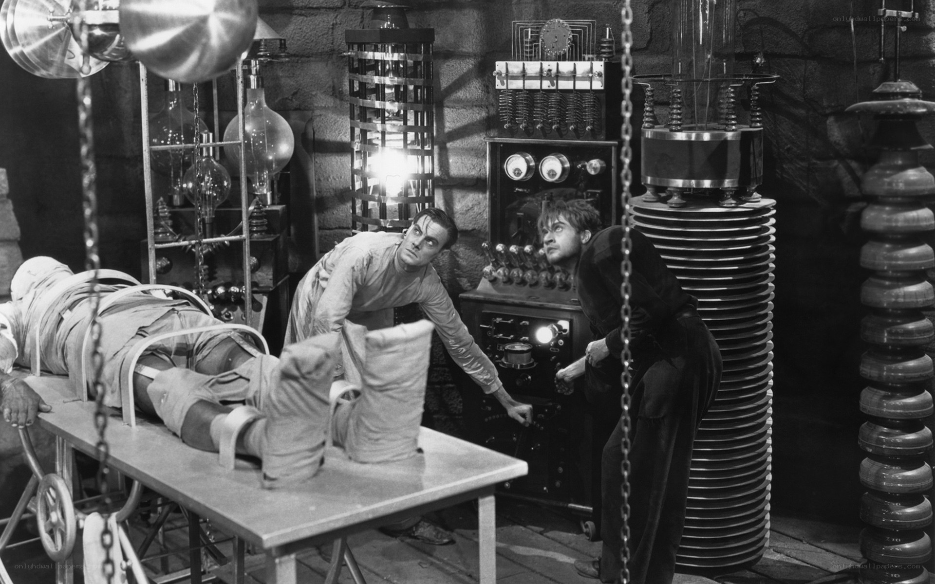 Frankenstein's laboratory scene