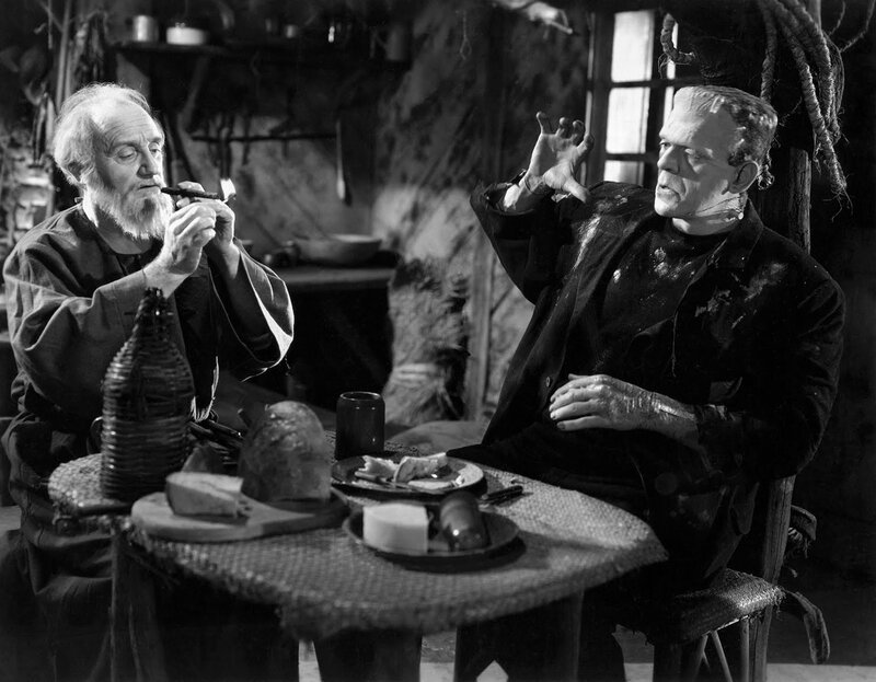 Frankenstein's Monster and Old Man