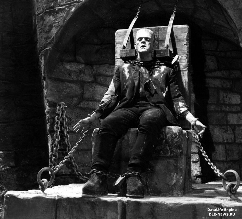 Frankenstein's Monster — Black, Dramatic, Photograph, Chains