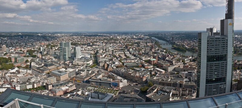 Frankfurt city skyline view