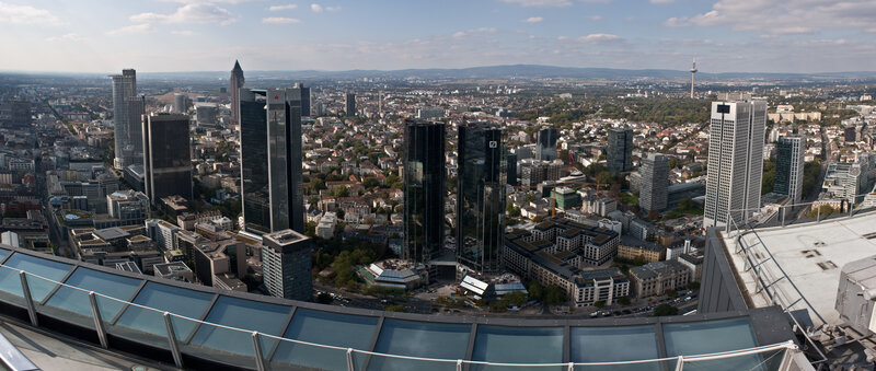 Frankfurt skyline from a high vantage point
