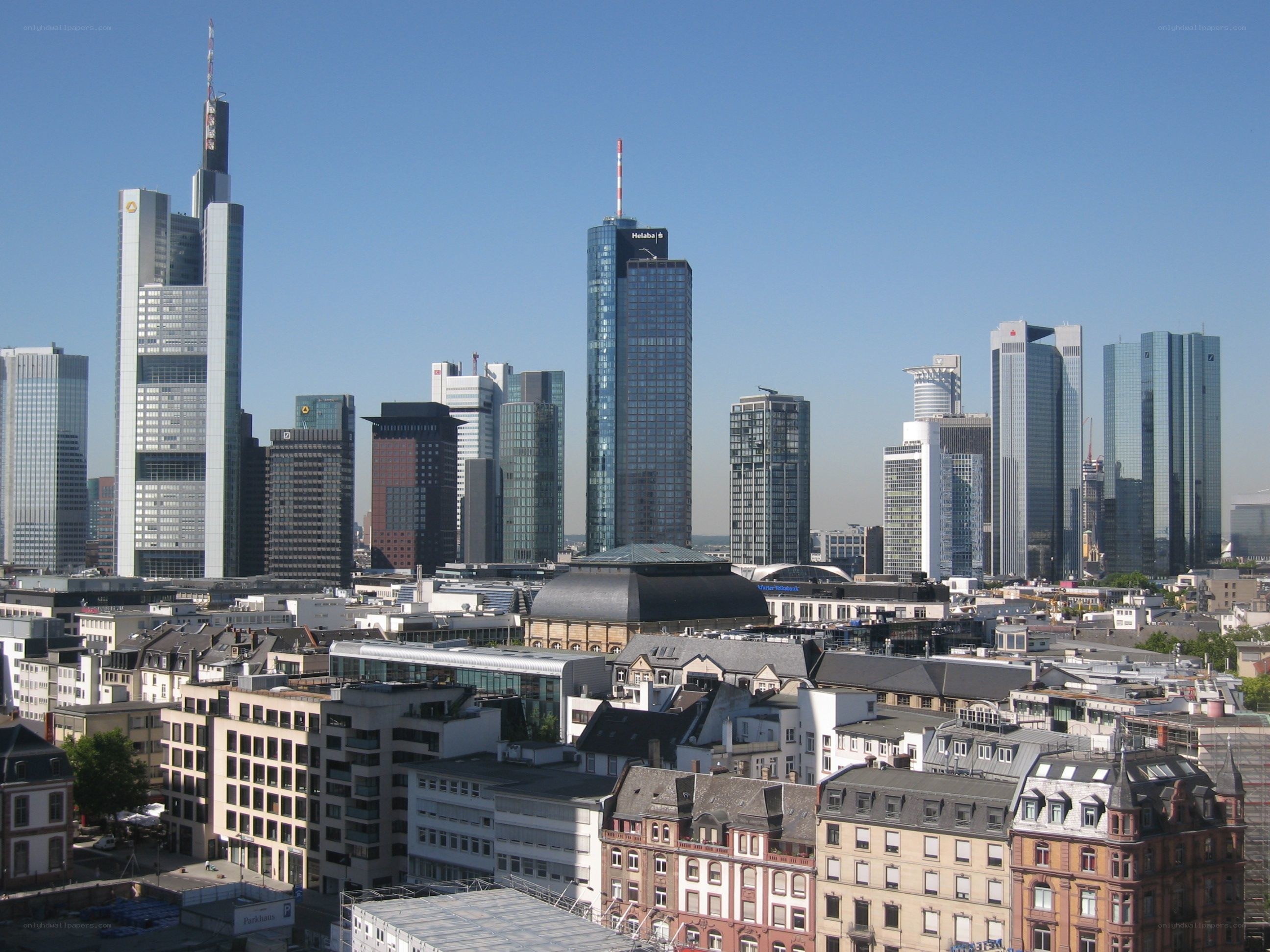 Frankfurt skyline on a clear day