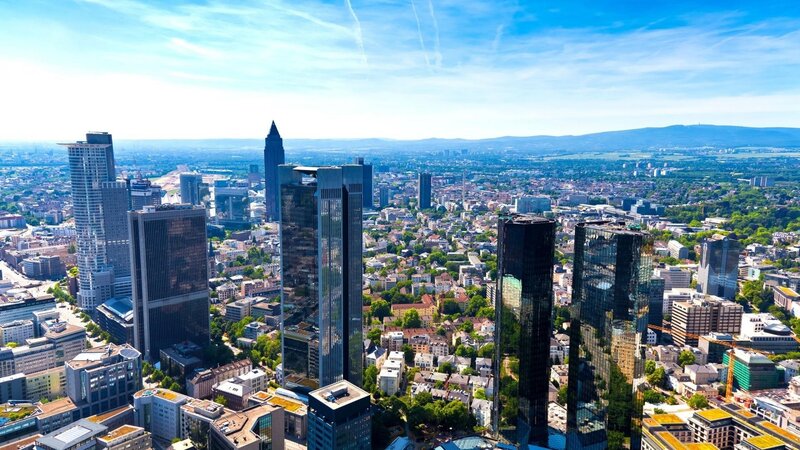 Frankfurt skyline on a sunny day
