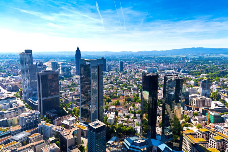 Frankfurt skyline on a sunny day