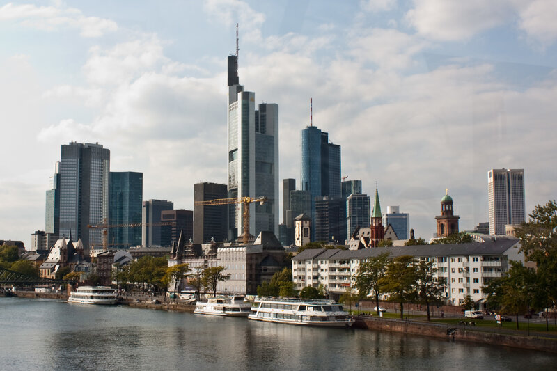 Frankfurt skyline with river
