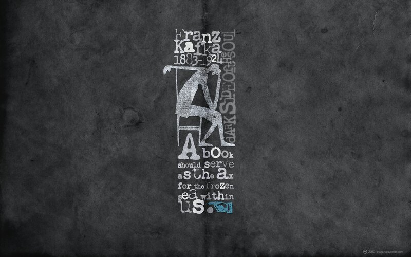 Franz Kafka typographic art
