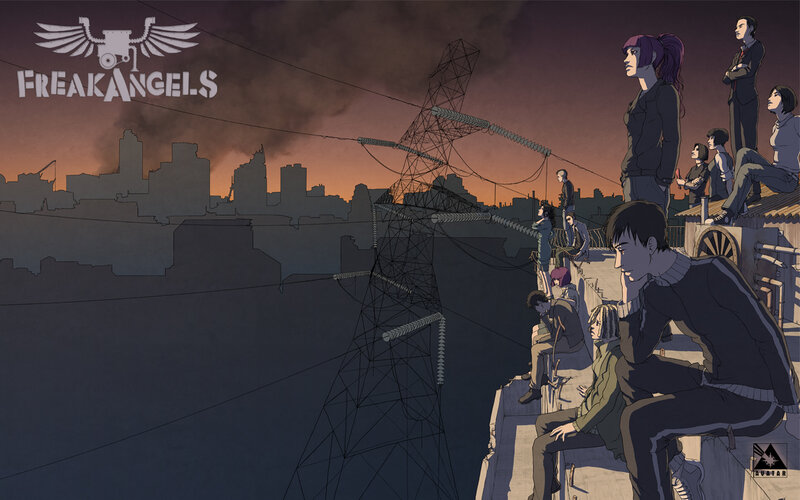 Freak Angels: Cityscape on a Rooftop