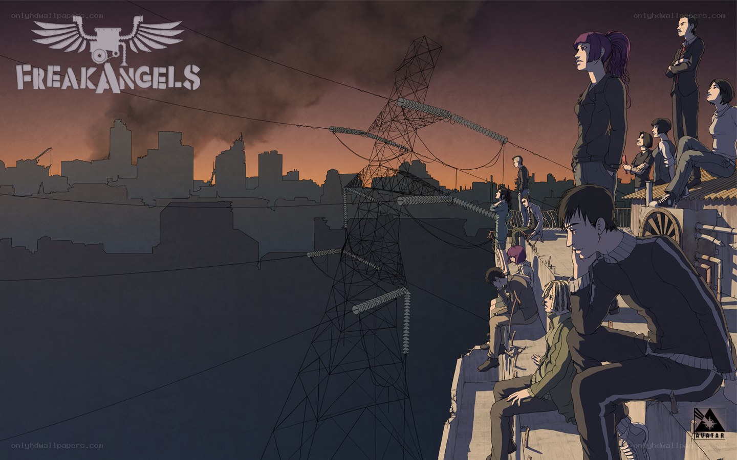Freak Angels: Cityscape on a Rooftop