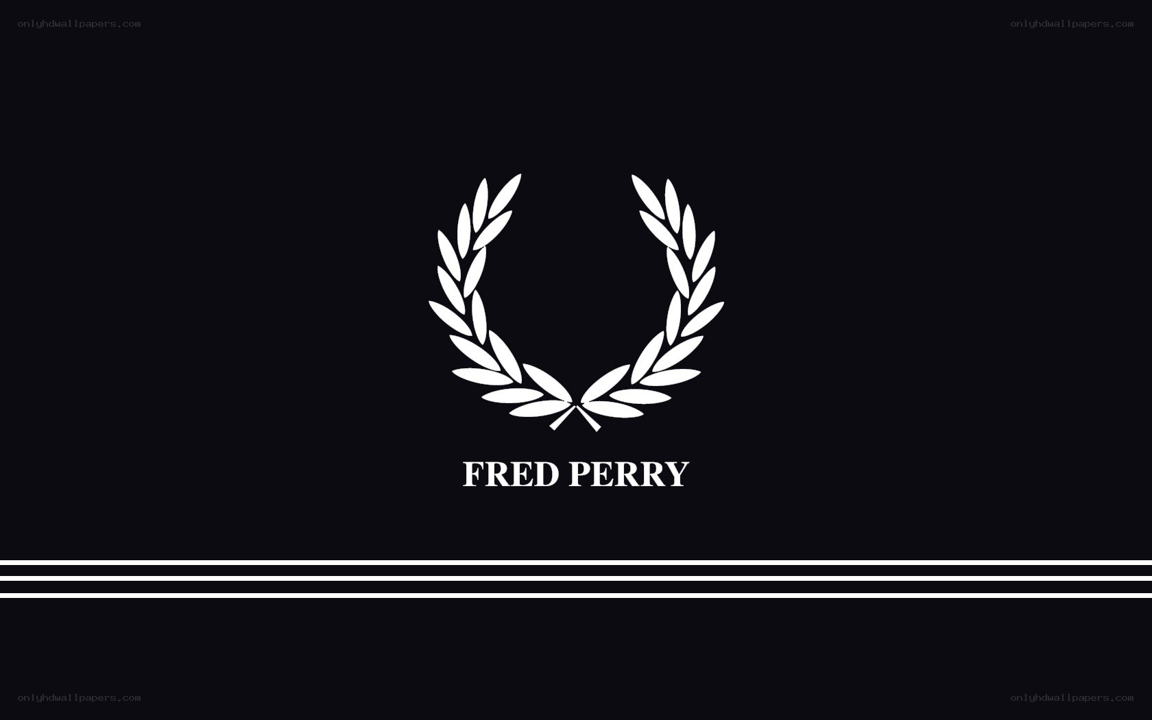 Fred Perry logo on black background