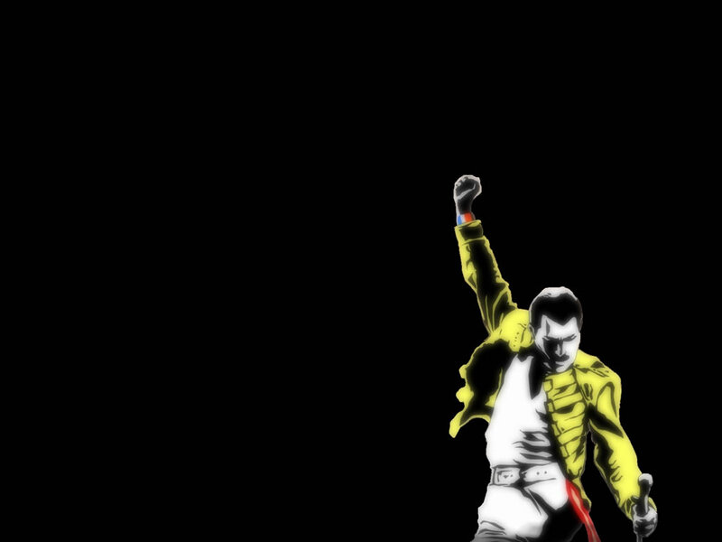 Freddie Mercury in yellow jacket