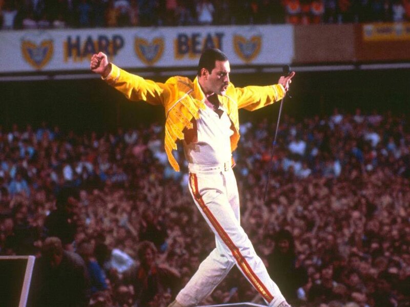 Freddie Mercury on stage