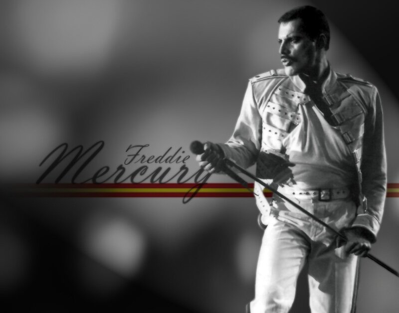Freddie Mercury on Stage — Black