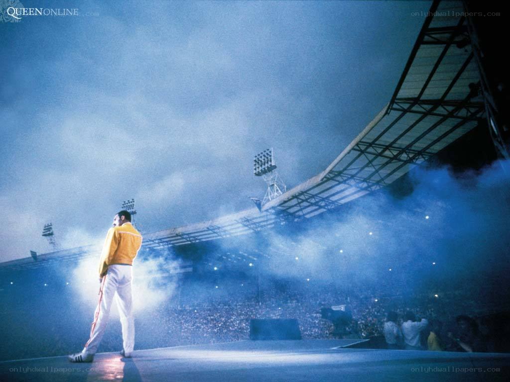 Freddie Mercury on stage