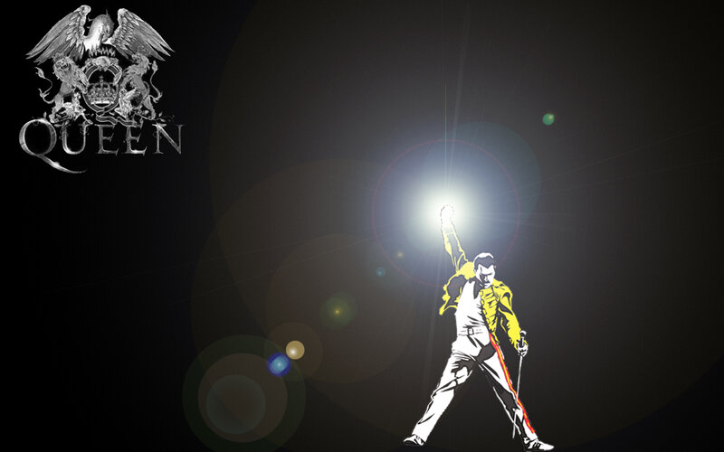 Freddie Mercury performing