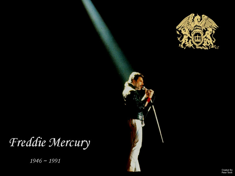 Freddie Mercury performing
