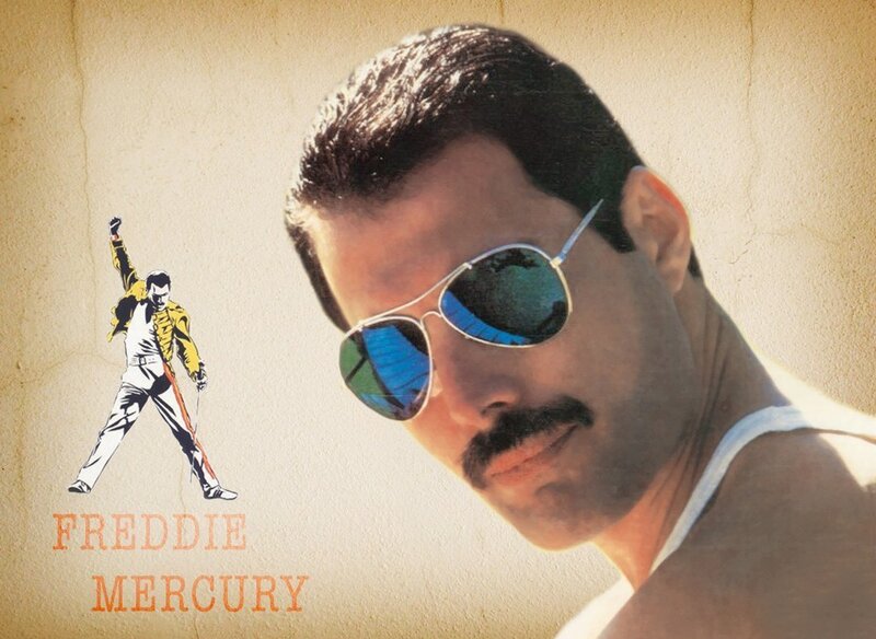 Freddie Mercury Portrait — Beige
