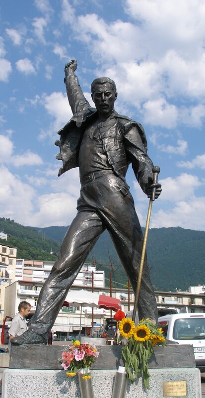 Freddie Mercury statue in Montreux