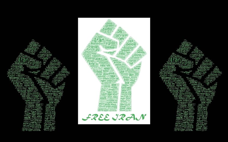 Free Iran protest art