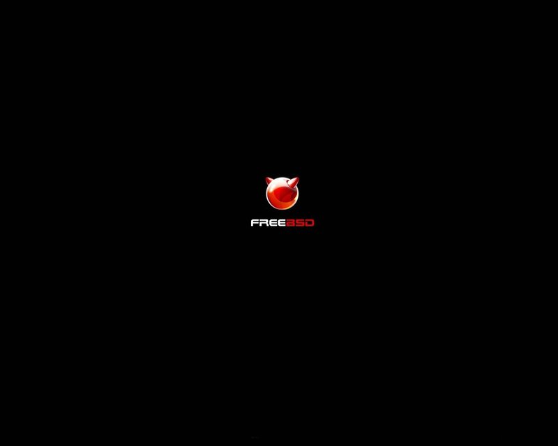 FreeBSD logo on black