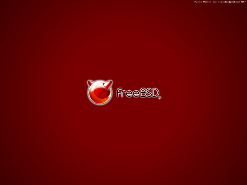 FreeBSD Logo on Red — Minimalist