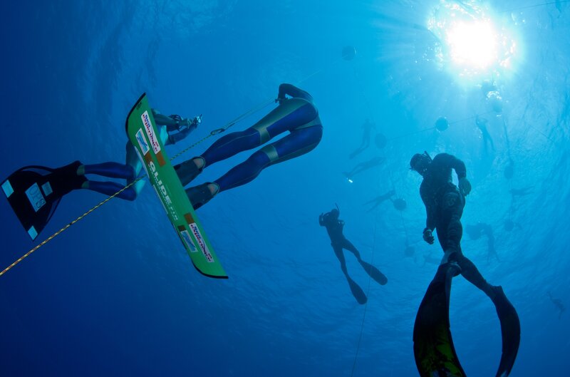 Freedivers Underwater