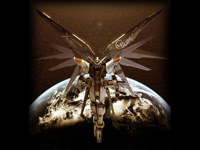 Freedom Gundam in space