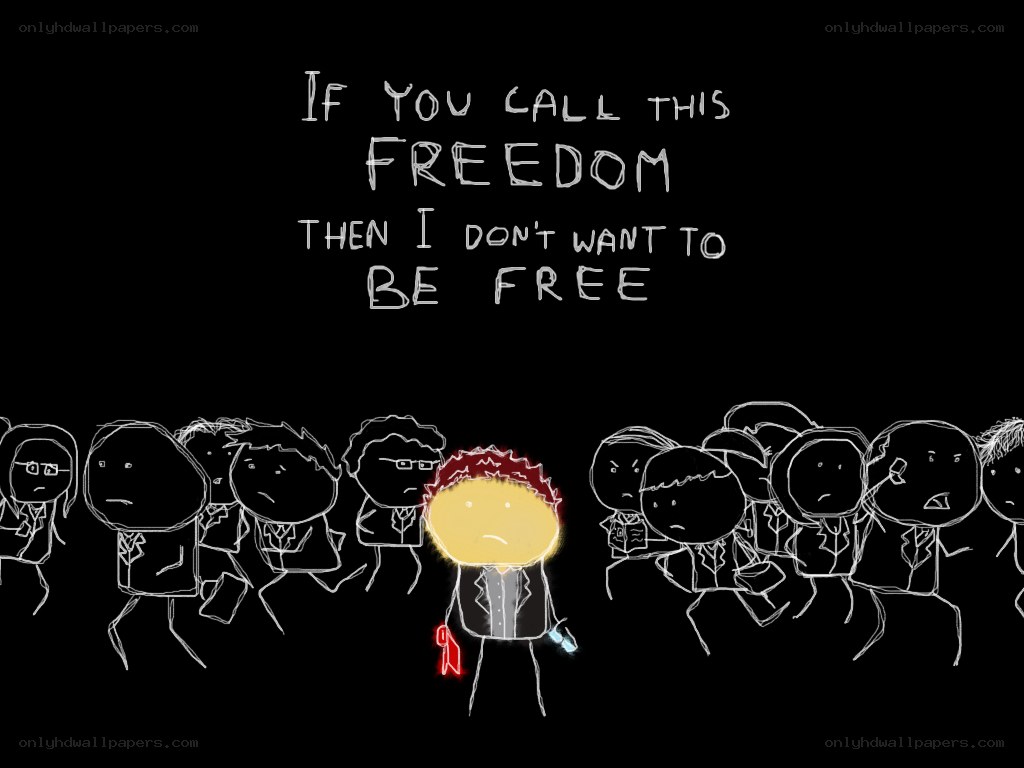 freedom quote illustration
