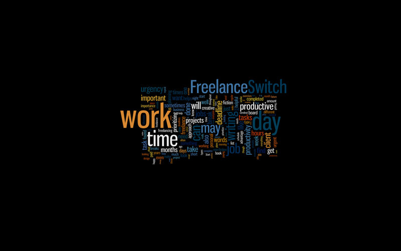 Freelance work word cloud