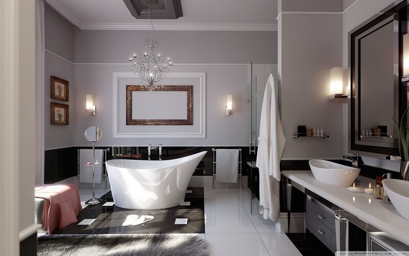 Freestanding Bathtub — White, Luxurious