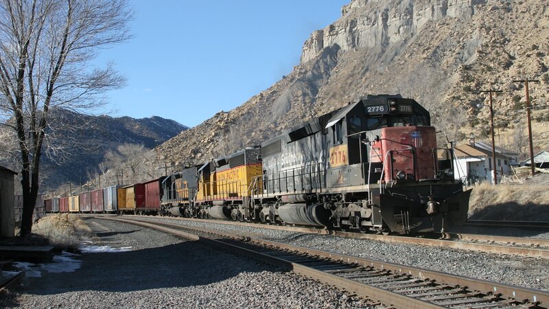 Freight Train in Canyon
