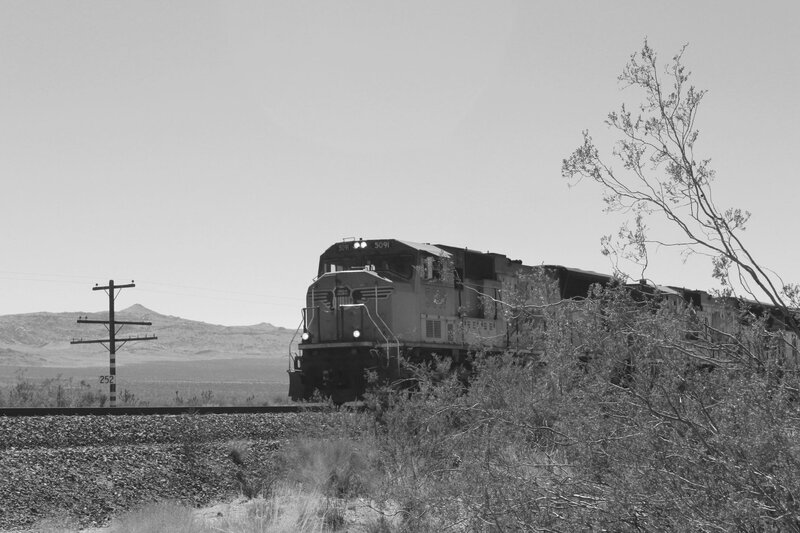 Freight Train in Desert