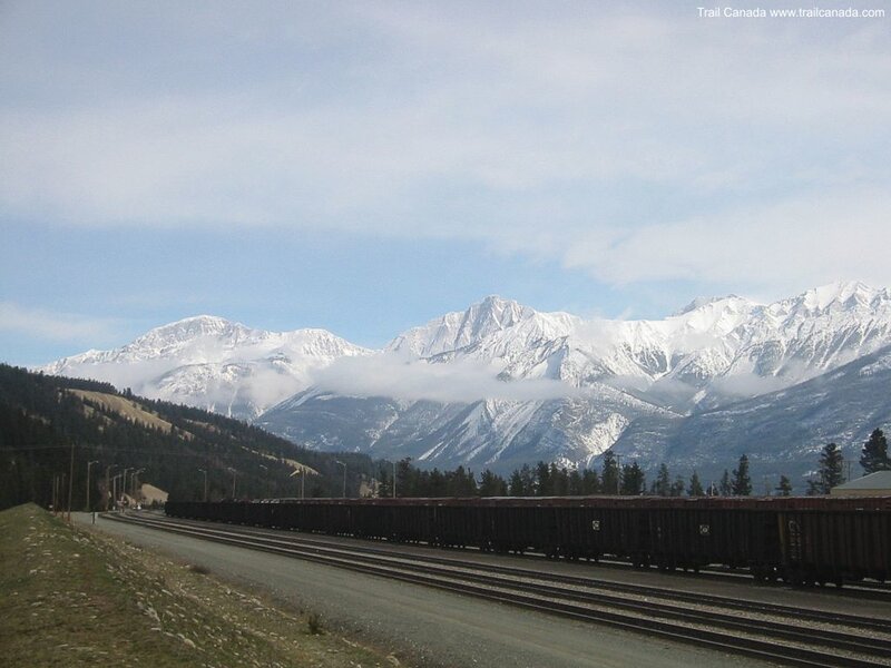 Freight Train in Mountains — Blue