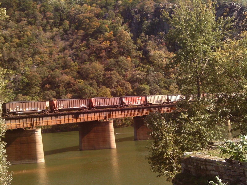 Freight Train on Bridge
