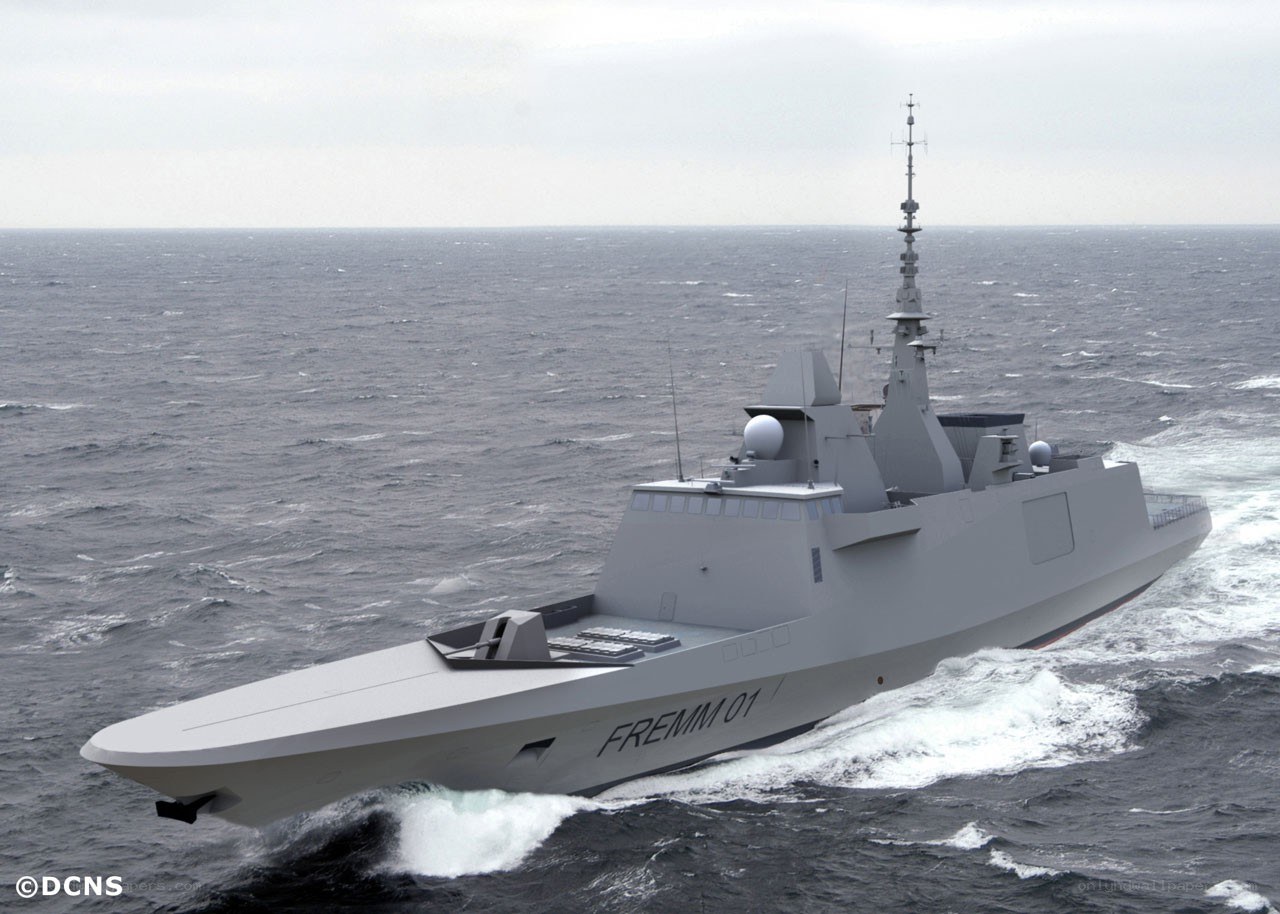 FREMM-class frigate at sea
