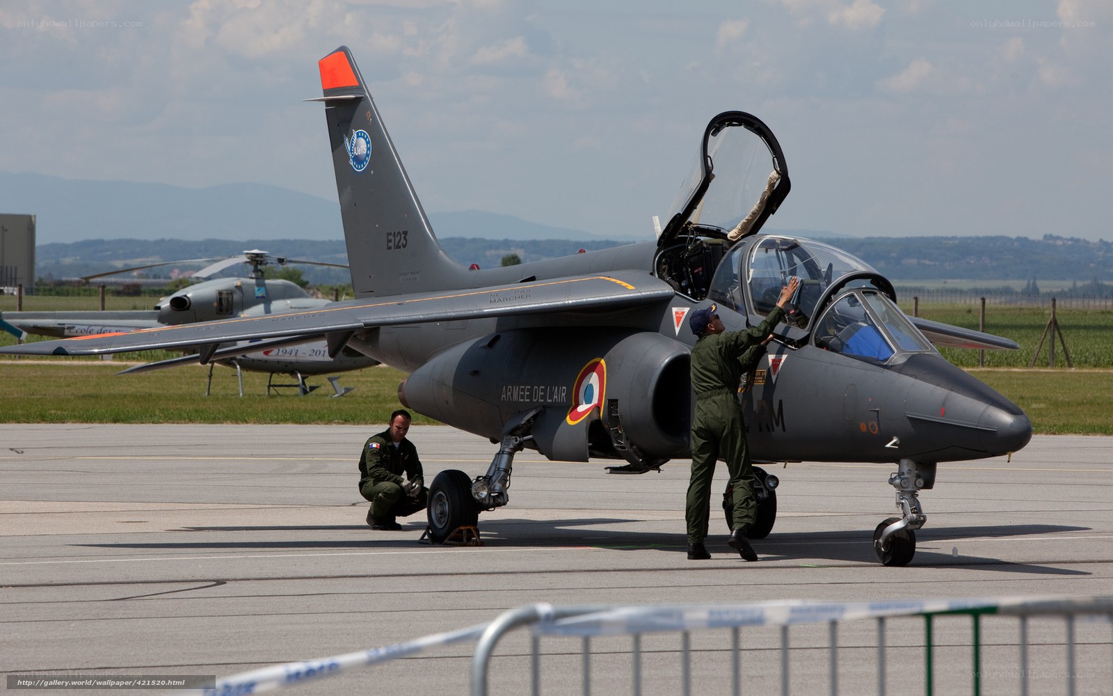 French Air Force jet on tarmac