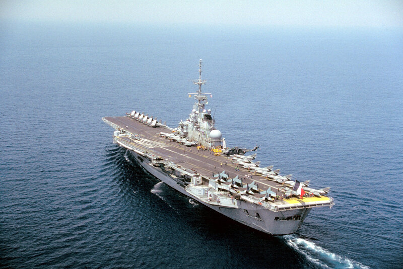 French aircraft carrier at sea