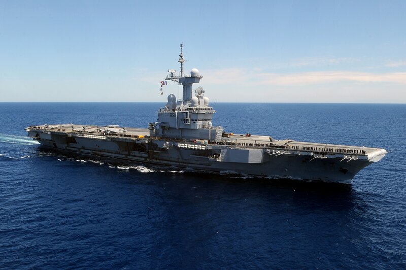 French aircraft carrier at sea