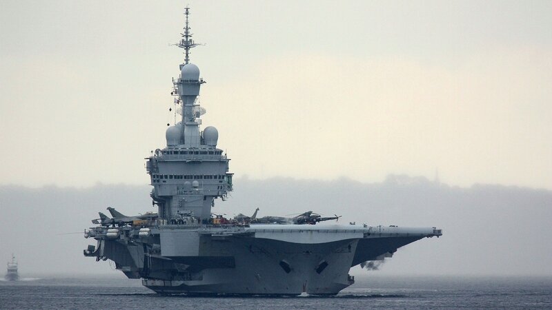 French aircraft carrier at sea