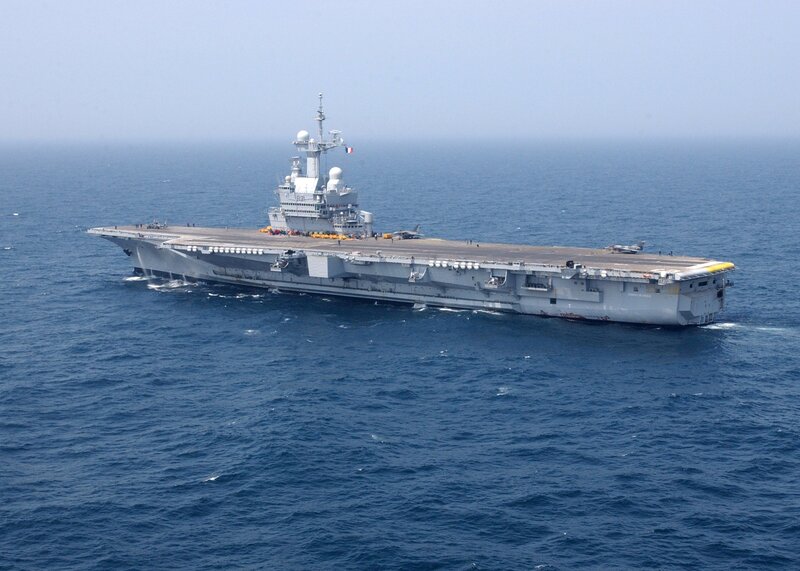 French aircraft carrier at sea