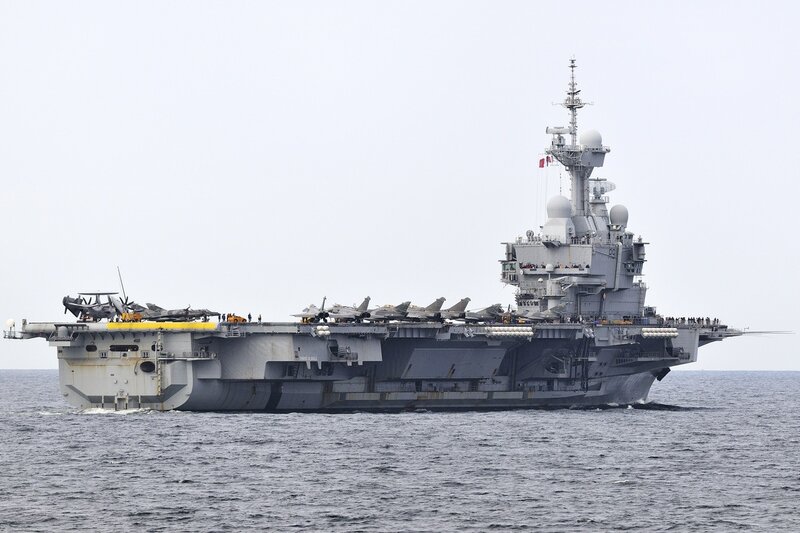 French aircraft carrier at sea