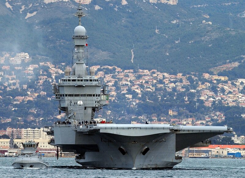 French aircraft carrier in port