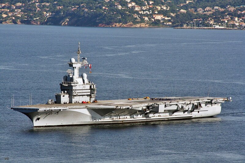 French aircraft carrier in port