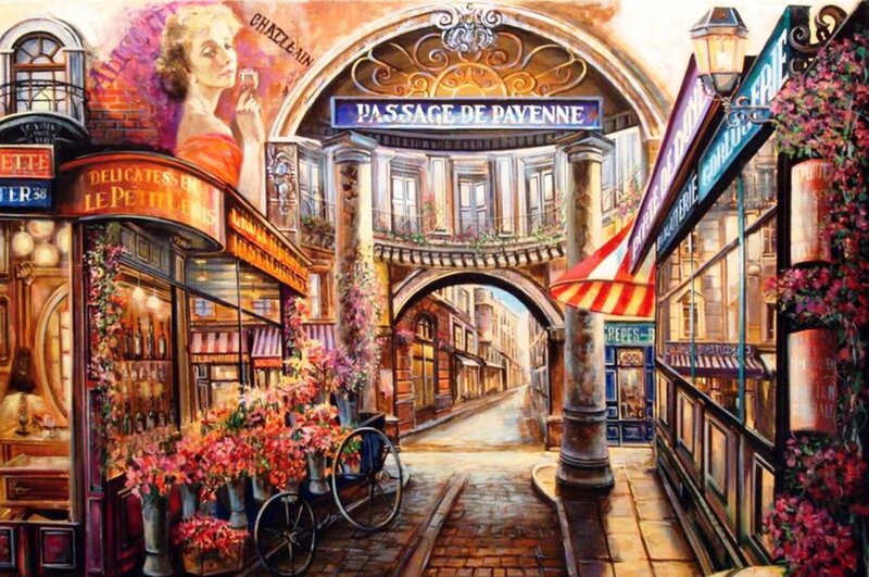 French Alleyway Scene